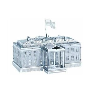 Сборная Объемная металлическая 3D модель "White House" 7.5x6.8x5.9 см