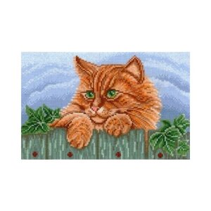 Сделай своими руками Набор для вышивания Рыжий кот 25 х 16 см (Р-08)