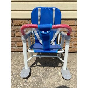 Седло на багажник (велокресло) CA015 регулируемое для детей, синее