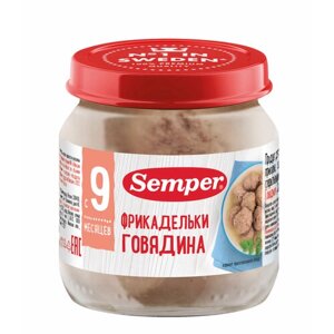 Semper - пюре фрикадельки Говядина, 9 мес, 100 гр