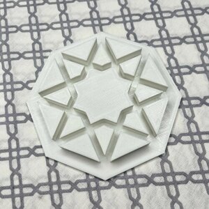 Шаблон для ажурного плетения из бумажной лозы "8-конечная звезда-1"