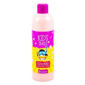 Шампунь и гель для душа KIDS SMILE, детский, Клубника, 500 г