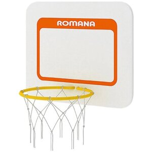 Щит ROMANA, с баскетбольным кольцом, диаметр кольца 26 см, цвет желтый, белый