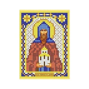 Схема для вышивания бисером (без бисера), именная икона "Святой Благоверный Равноапостольный Князь Даниил" 8 х 11см