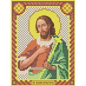 Схема для вышивания бисером (без бисера), именная икона "Святой Иоанн Креститель" 12х16 см