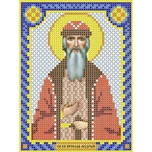 Схема для вышивания бисером (без бисера), именная икона "Святой Князь Ярослав Мудрый" 12х16 см
