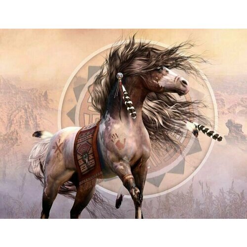 Схема для вышивки крестом HAED Spirit Warrior/Дух воина (Конь) от компании М.Видео - фото 1
