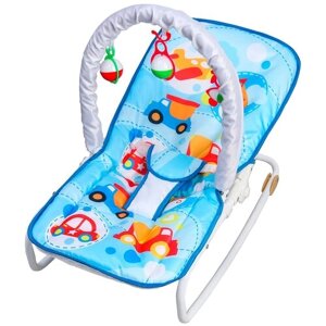 Шезлонг-качалка для новорождённых «Морское приключение», игровая дуга, съёмные игрушки микс