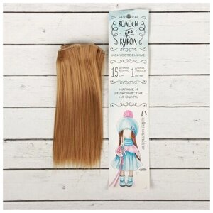 Школа талантов Волосы - тресс для кукол «Прямые» длина волос: 15 см, ширина: 100 см, цвет № 28
