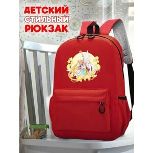 Школьный красный рюкзак с принтом Sailor Moon Crystal - 163