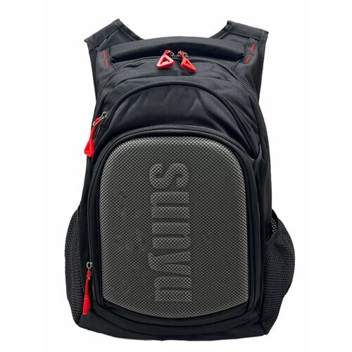 Школьный рюкзак черно-серый для подростка мальчики с анатомической спинкой + USB выход от компании М.Видео - фото 1