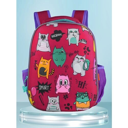 Школьный рюкзак для девочки. Рюкзак с кошками от компании М.Видео - фото 1
