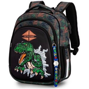 Школьный рюкзак/ ранец с анатомической спинкой для мальчика/ для начальной школы/ SkyName 5030 + часы