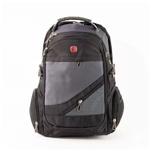 Школьный рюкзак /водонепроницаемый чехол, с отделением для ноутбука 15,6", USB-зарядка /Рюкзак 0188 /серый от компании М.Видео - фото 1