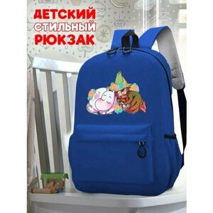 Школьный синий рюкзак с принтом Мультфильм Муми троль - 16
