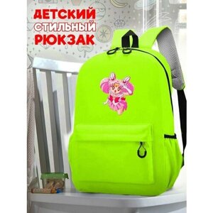 Школьный зеленый рюкзак с принтом Sailor Moon Crystal - 165