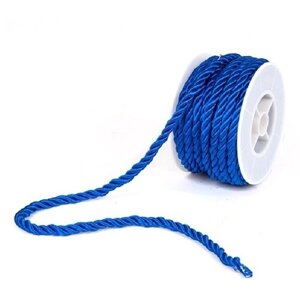 Шнур декоративный плетёный синий 5мм*9м