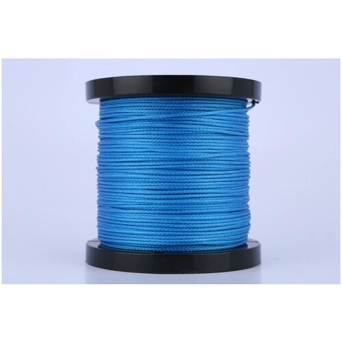 Шнур плетеный, капроновый, высокопрочный Dyneema, синий 1.5 мм, на разрыв 150 кг длина 20 метров. от компании М.Видео - фото 1