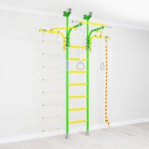 Шведская стенка с веревочной лестницей Romana R6 Зеленое яблоко