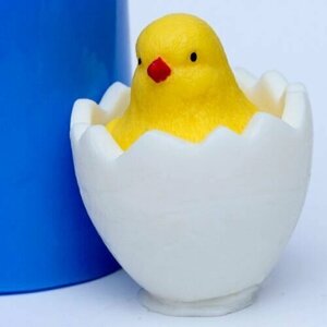 Силиконовая форма для мыла Цыпленок в яйце 3D, для свечей, гипса 1 шт 6,5 * 5 * 5 см