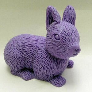Силиконовая форма для мыла Кролик 3D, для свечей, гипса 1шт 7 х 4 х 6 см