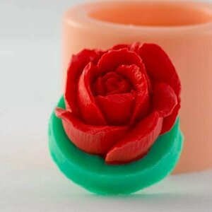 Силиконовая форма для мыла Розочка 3D, для свечей, гипса 1шт 3 х 3 х 3 см