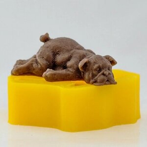 Силиконовая форма для мыла Собака № 2 3D, для свечей, гипса 1шт ~ 9*5*2,5 см