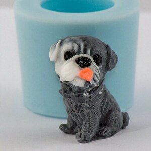 Силиконовая форма для мыла Собака №6 3D, формы для гипса, свечей 1 шт 5 х 2,5 х 3см