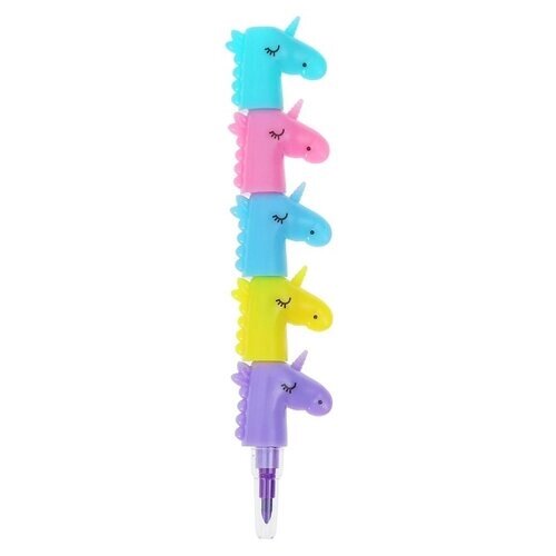 Сима-ленд Восковой карандаш "Единорог", 5 цветов 4318705 разноцветный от компании М.Видео - фото 1