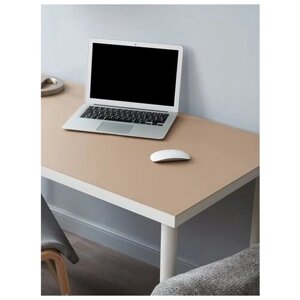 Скатерть-накладка на офисный/письменный/компьютерный/кухонный стол двухсторонняя под кожу 80 х 120 см цвет черный/красный