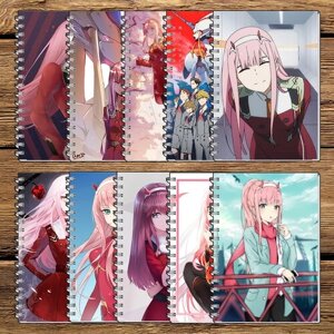 Скетчбук А5 по аниме Любимый во Франксе /Darling in the Franxx Лот / Комплект (10шт в наборе)1