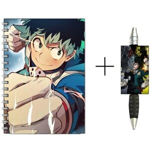Скетчбук А5 + ручка по аниме Моя геройская академия №19