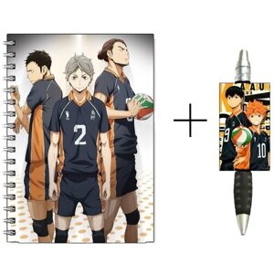 Скетчбук А5 + ручка по аниме Волейбол №15