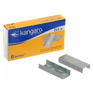 Скобы для степлера Kangaro №24/6-1, стальные, эко, 1000 штук