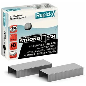 Скобы для степлера RAPID HD210 "Super Strong"9/24, 1000 штук, до 210 листов, 24871800