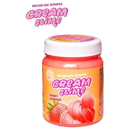 Слайм Cream-Slime, розовый, с ароматом клубники, 250г от компании М.Видео - фото 1