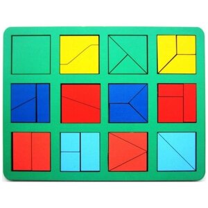 Сложи квадрат 1, SmileDecor (игры Никитина, 12 квадратов, макси, Н004)