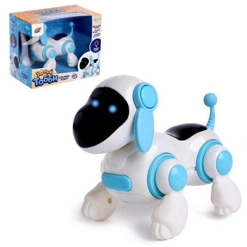 Собачка-робот WOOW TOYS "Умный Тобби", ходит, поёт, работает от батареек, цвет голубой от компании М.Видео - фото 1