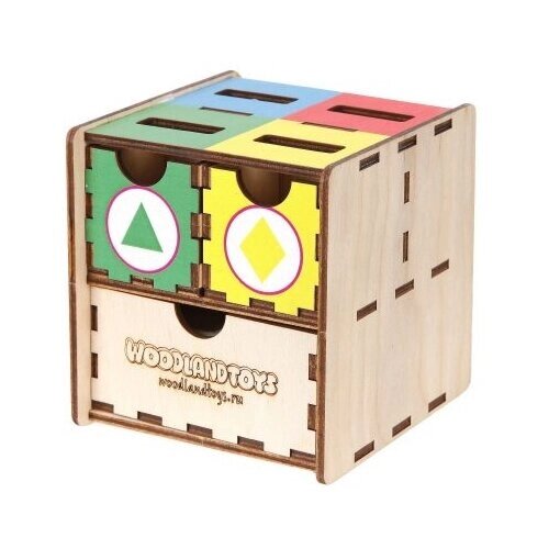 Сортер  Woodland Комодик куб Фигуры цвет 119102 от компании М.Видео - фото 1