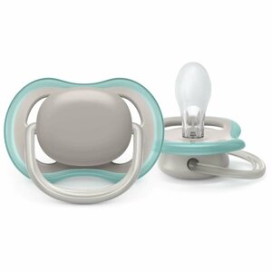 Соска-пустышка силиконовая Philips Avent ultra air SCF354/01 с футляром для хранения и стерилизации, 18 мес +1 шт.