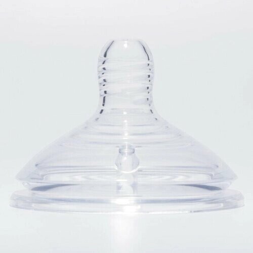 Соска силиконовая, антиколиковая на бутылочку, 3мес., широкое горло, диаметр 60мм, средний поток от компании М.Видео - фото 1