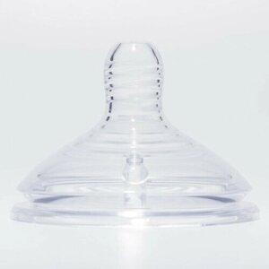 Соска силиконовая, антиколиковая на бутылочку, 3мес., широкое горло, диаметр 60мм, средний поток