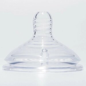 Соска силиконовая, антиколиковая на бутылочку,6мес, широкое горло,60мм, быстрый поток