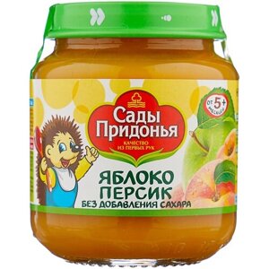 Спайка Пюре яблоко-персик Сады Придонья 120 гр