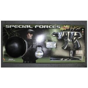 Special Forces набор полицейского с автоматом Uzimatic, каской, наручниками и дубинкой