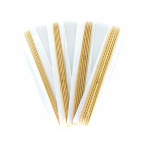 Спицы бамбуковые для вязания, длина 20см, размеры 2.0-3.5мм , упак. 4 набора.