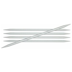 Спицы чулочные Knit Pro Basix Aluminum, 4,5 мм, 20 см, алюминий, серебристый, 5 шт (KNPR. 45116)
