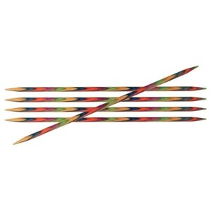 Спицы чулочные Symfonie 3,75мм/20см, дерево, многоцветный, 5шт в упаковке, KnitPro, 20108