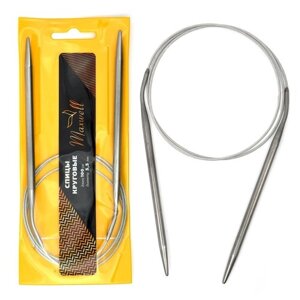 Спицы для вязания круговые Maxwell Gold, металлические на тросике арт. 100-55 5,5 мм /100 см