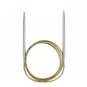 Спицы для вязания № 3,5 60 см, металлические круговые супергладкие c квадратным кончиком addi Novel